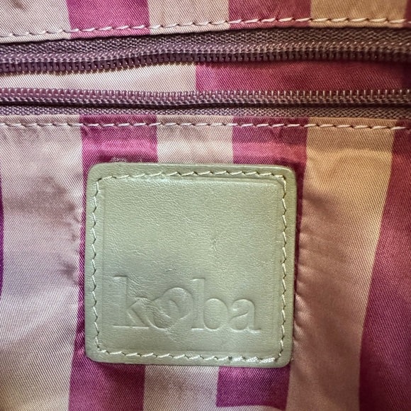 Kooba Everette Taupe Soft Leather Tote Handbag w Front Pocket. 16” by 13” by 3” - Picture 9 of 10